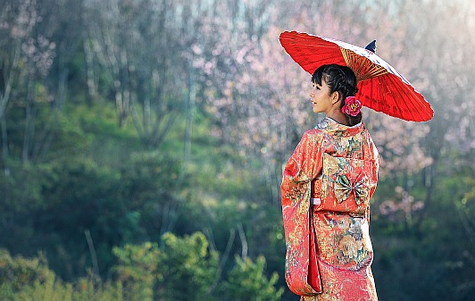 Krása a tajemství japonských kimon v Praze