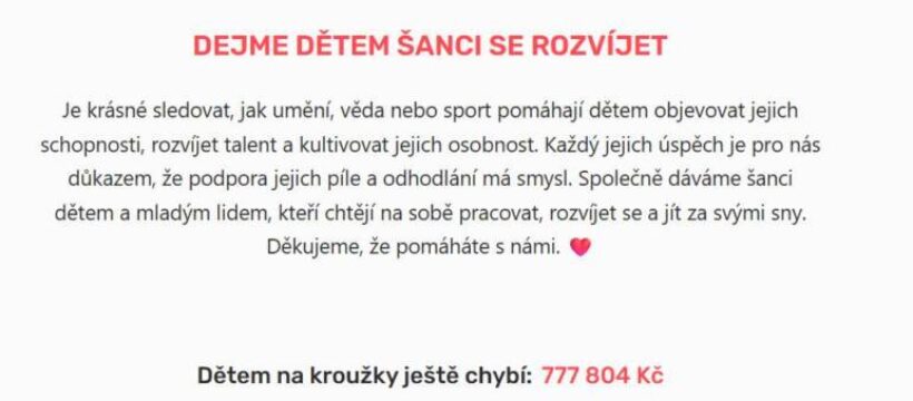 Dejme dětem šanci se rozvíjet